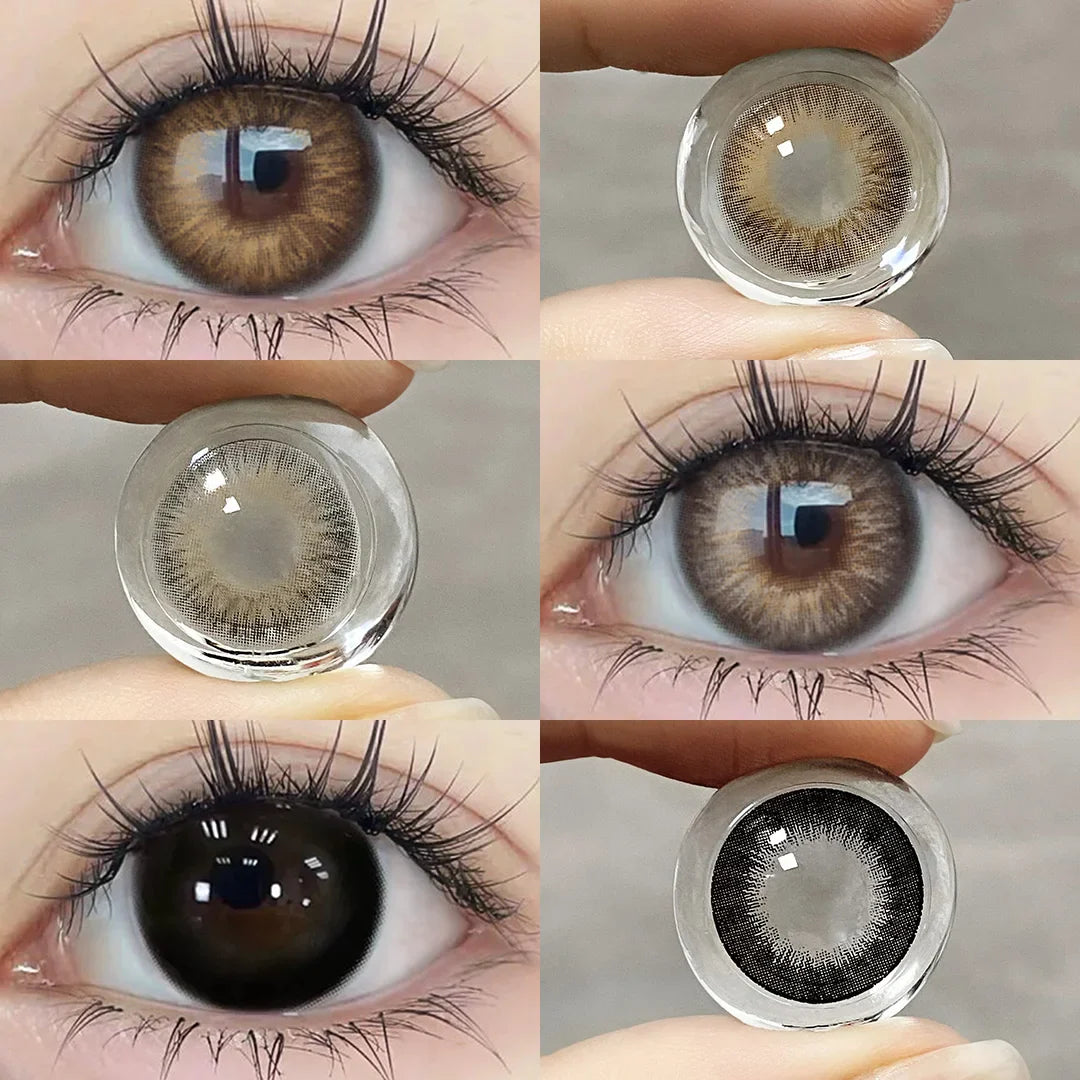 Aichashi Color Contact Lenses For Eyes Gray Prescription Lenses Contact Lenses with Diopters Colored Eye Lenses Beauty Pupils