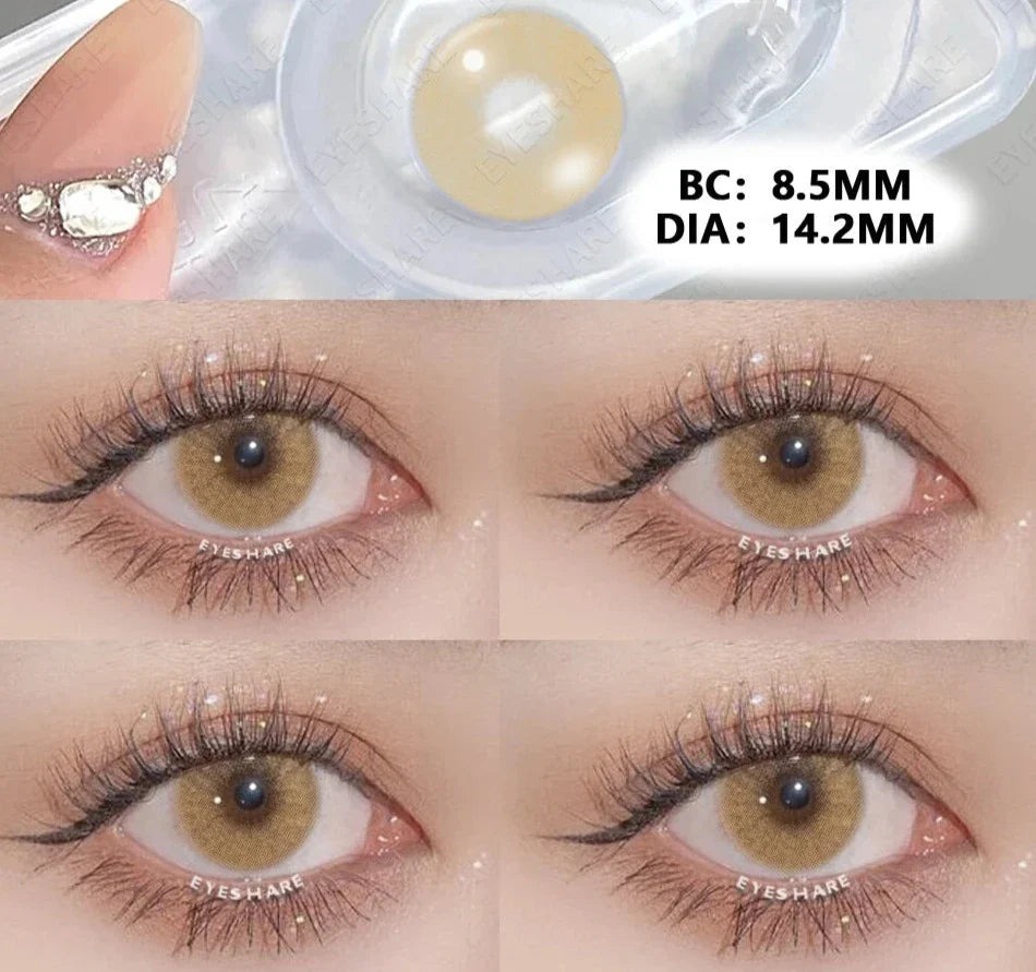 Aichashi NEW Style Eyes Contacts Lenses Colored Contact Lens for Eye 1pair Blue Contact Lens Yearly Beauty Makeup Red Eye Lenses