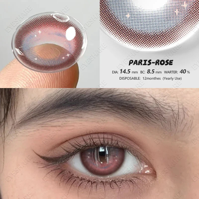 Aichashi NEW Eyes Contact Lenses 1pair Colored Contact Lens for Eye Blue Contact Lens Yearly Use Beauty Makeup Brown Eyes Lenses