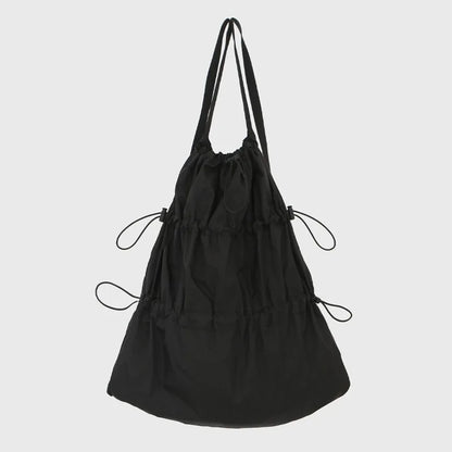 Aichashi Kawaii Waterproof Nylon Large Capacity Drawstring Backpack Lightweight Pleated satchels Casual Women's School Backpack Cute Bag