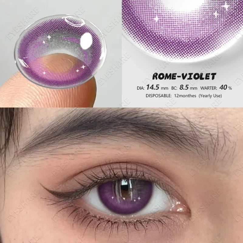 Aichashi NEW Eyes Contact Lenses 1pair Colored Contact Lens for Eye Blue Contact Lens Yearly Use Beauty Makeup Brown Eyes Lenses