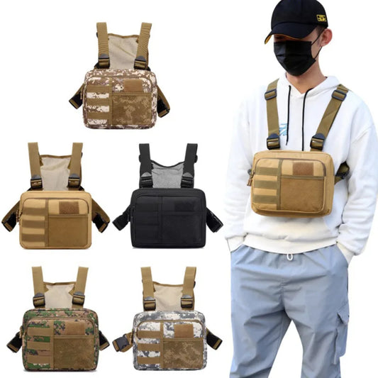 Aichashi Multi-function Vest Unisex Chest Rig Bag Fashion Men's Hip-hop Streetwear Chest Bags Waterproof Oxford Sport Backpack