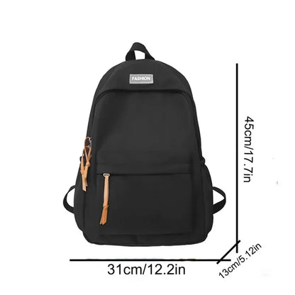 Aichashi BACK TO SCHOOL Schoolbag Female College Student N-style Solid Color Large-capacity Durable Simple Backpack, Junior High School College Backpack