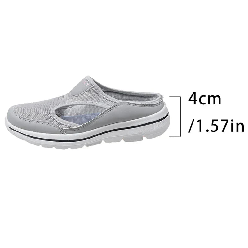 Aichashi Breathable Mesh Sports Slippers Women Casual Cut Out Wedge Slides Sandals Woman Summer 2024 Comfortable Non Slip Walking Shoes