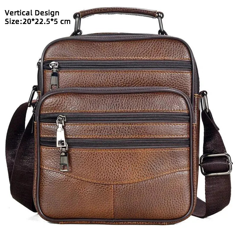 Aichashi Men Messenger Bags Genuine Leather Handbags for Man Luxury Brand Male Crossbody Bag for Mini Pad Boy Shoulder Bag