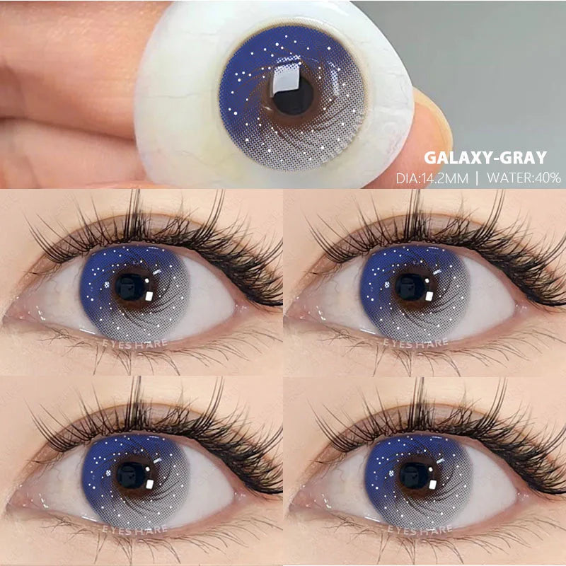 Aichashi 1 Pair Colorcon Korean Lenses Color Contact Lenses for Eyes Purple Lenses Blue Eye Lenses Brown Lenses Yearly Contacts