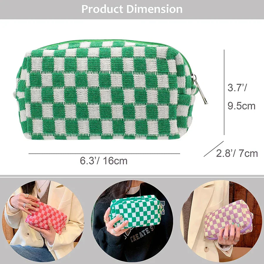 Aichashi BACK TO SCHOOL OUTFIT Cute Pencil Case Storage bag Cosmetic Bag Large capacity Knitting INS Korean Stationery school Supplies