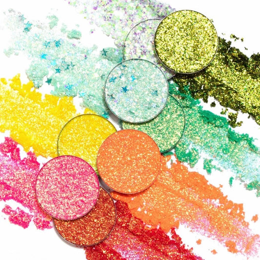 Aichashi High Shimmer Vegan Glitter Eye Shadow Multichrome Pressed Powder Chameleon Pigment Duochrome Eyeshadow