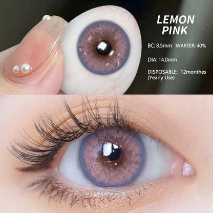 Aichashi 1 Pair NEW Colored Contact Lenses Green Eye Lenses Natural Brown Lens Fast Delivery Green Eye Lens Yearly Contacts Lens