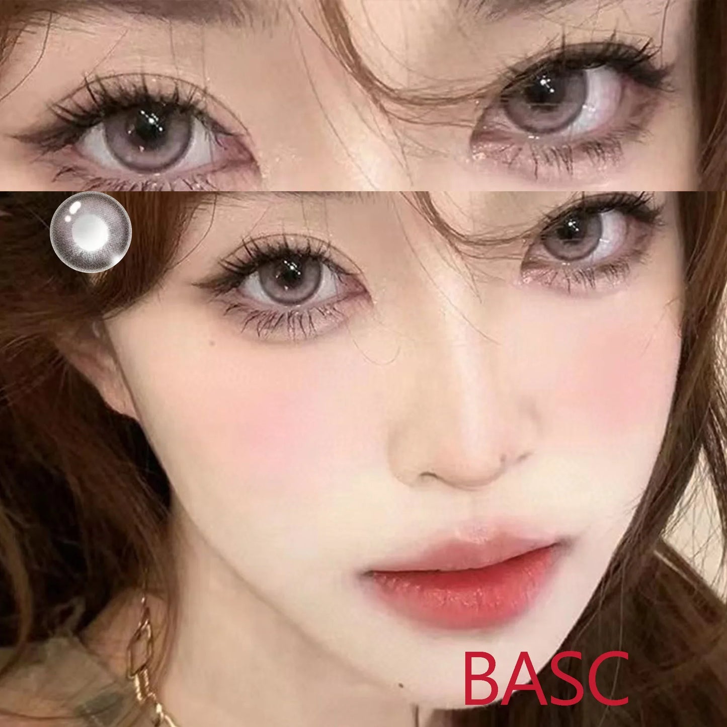 Aichashi Coslens Color Anime Accessories Glasses Women Men 14.20mm Soft Contact Lens for Eyes Cosmetic  линзы для глаз цветные Basc Rose