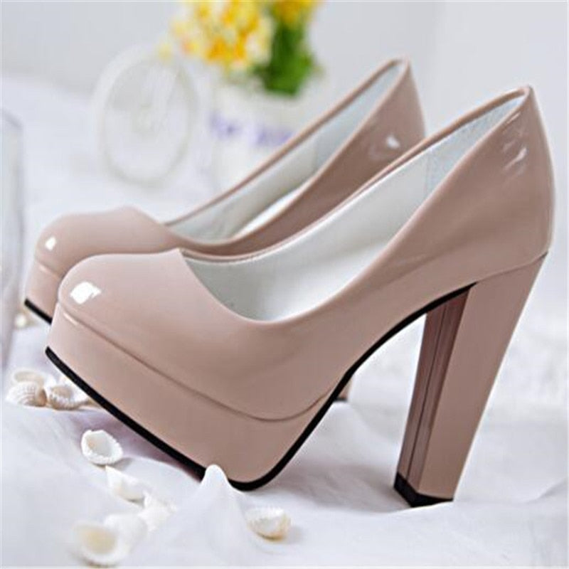 Aichashi New Women Pumps Shoes Pointed Toe High Heels Fine Pointed Toe Slip-On Designer Shoes Women Wedding Luxury Zapatilla Mujer