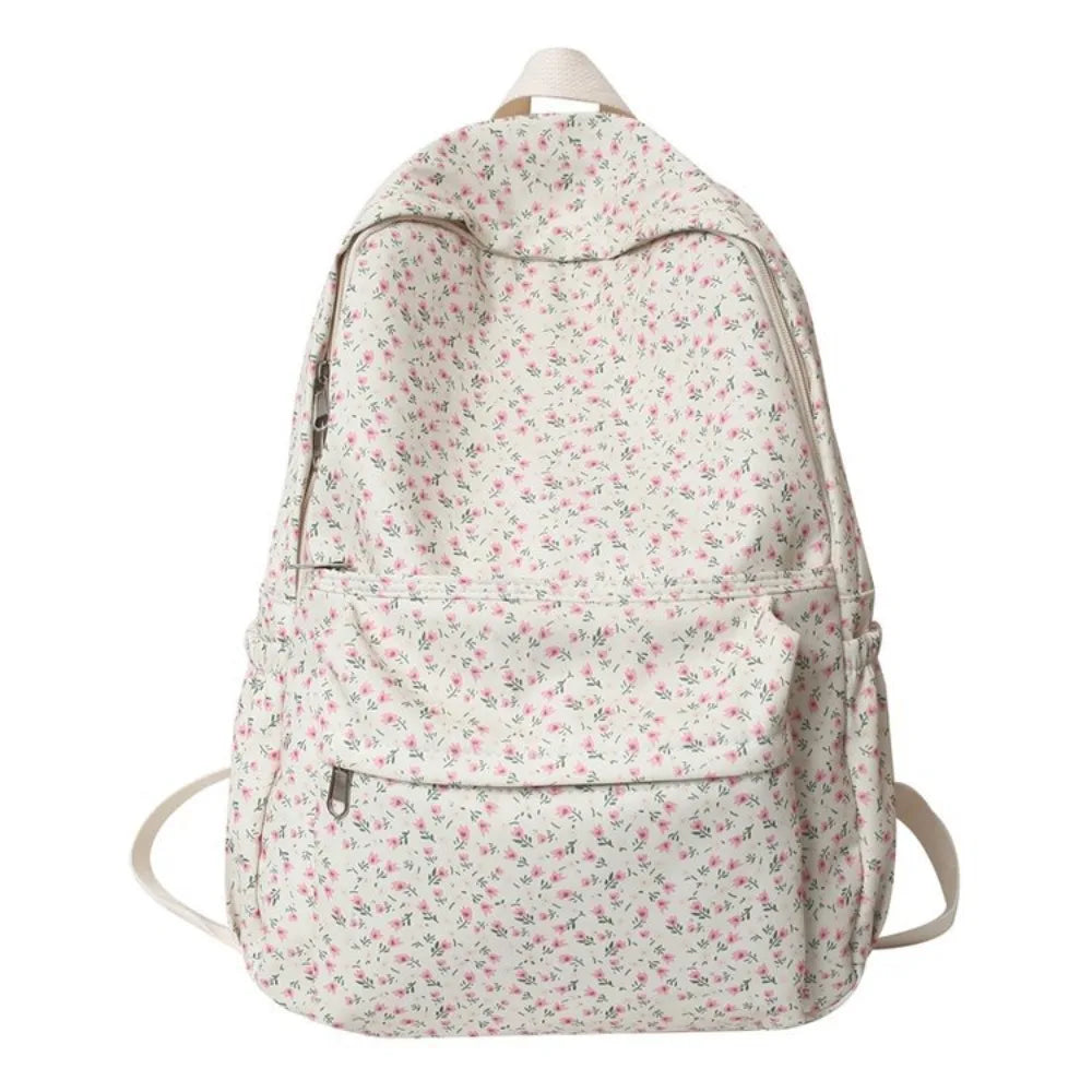 aichashi Tulip Floral Women Backpack Fashion Nylon Waterproof School Bag Large Capacity Travel Rucksack Students