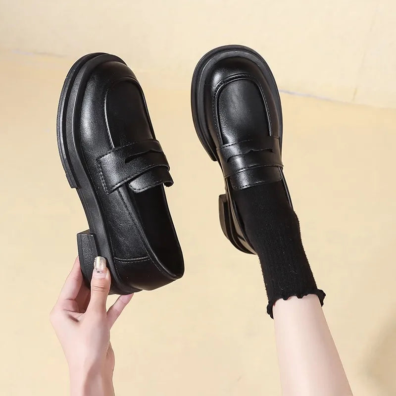 Aichashi New Japanese Style College Student Shoes Cosplay Lolita Shoes for Women/Girl Fashion Black/Coffee Uniform Platform Shoes 2024