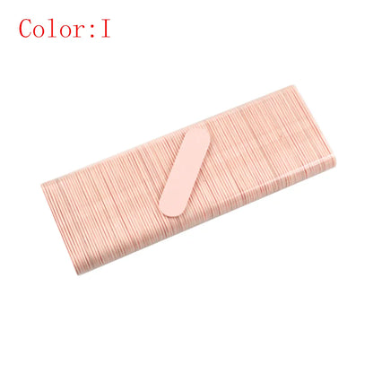 100Pcs/Lot,Double Side Disposable Mini Wooden Nail File,Grinding Polishing  Buffer Strips Manicure Care Tools,Size:5x1.3cm