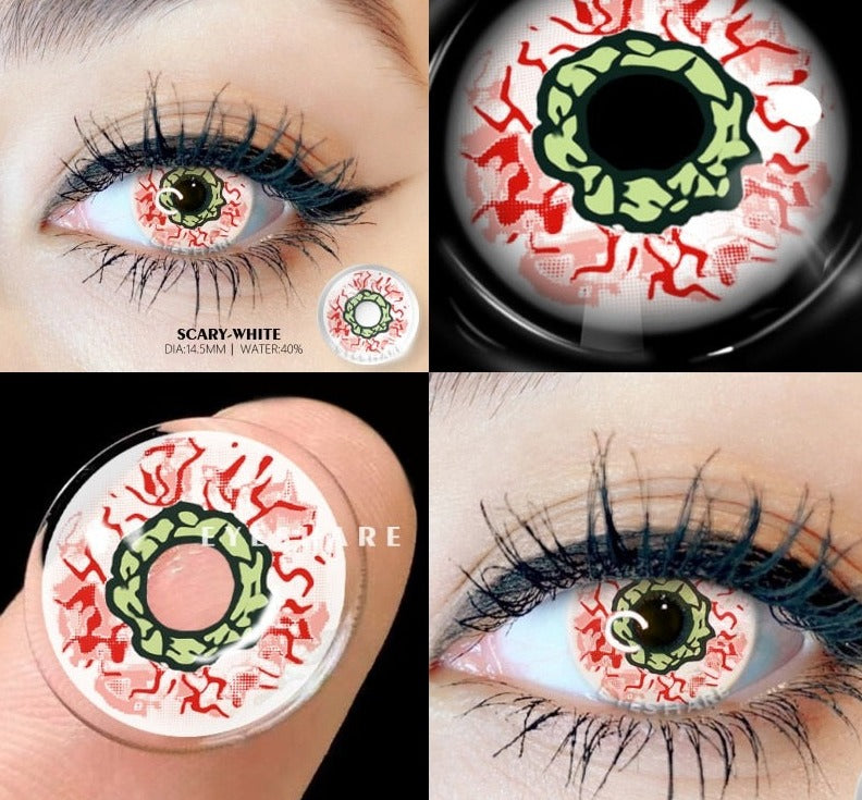 2pcs Colored Contact Lenses For Eyes Cosplay Colored Lenses Blue Contact Lens Yearly Beautiful Pupil Eyes Contact Lens