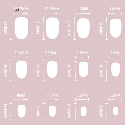 Aichashi French Oval False Nails for Girls 24pcs Black Edge Design Nude Color Wearable Press on Nail Tips Full Cover Short Acrylic Nails