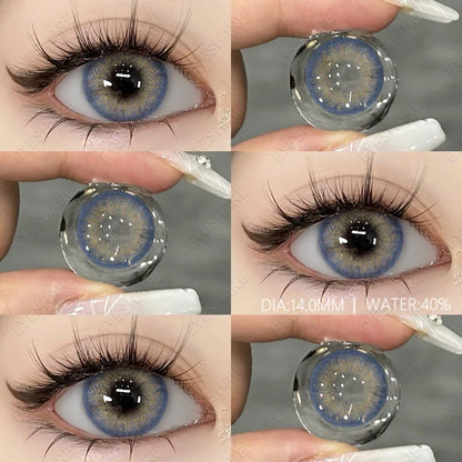 Aichashi 1 Pair Fashion Colored Contact Lenses for Eyes Natural Brown Lenses Yearly Blue Lenses Green Eye Contacts Colorful Lens