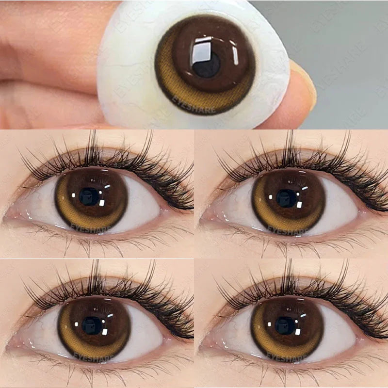 Aichashi 1 Pair Colorcon Korean Lenses Color Contact Lenses for Eyes Purple Lenses Blue Eye Lenses Brown Lenses Yearly Contacts