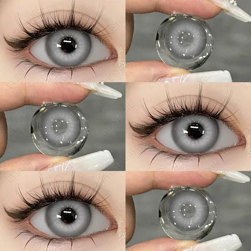 1Pair Colored Contact Lenses for Eyes Fast Delivery Brown Lenses Gray Pupils Lens Green Eye Lenses Blue Eye Lens Yearly