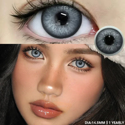 1pair New Colored Contacts Lenses for Eyes Blue Lenses Green Contacts Lenses Yearly Brown Eyes Lens Fashion Gray Pupils