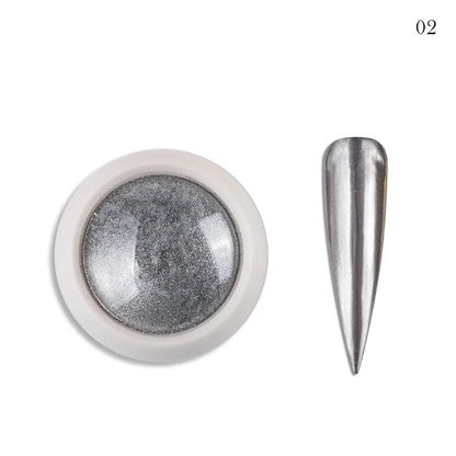 0.2g/jar Aurora Chrome Unicorn Nail Pigment Rainbow Mirror mermaid Nail Art Powder With 1-Sponge-Stick Unicorn Mirror Powder F-t