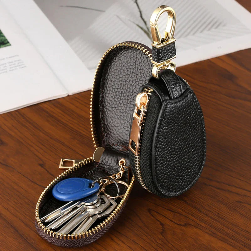 Car Key Wallets Women Couples Zipper Door Keys Storage Mini Portable Multi-function Simple Solid Protection Classic Unisex