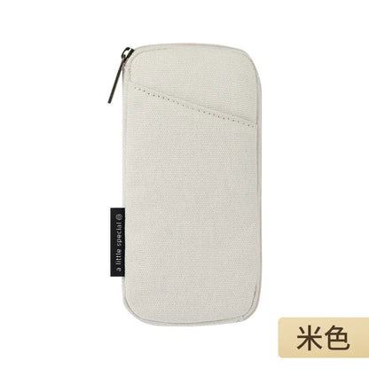 Aichashi Japan Kokuyo Pencil Case Series Double-sided Magnetic Canvas Stationery Case Convenient Carrying Storage Pencil Bag