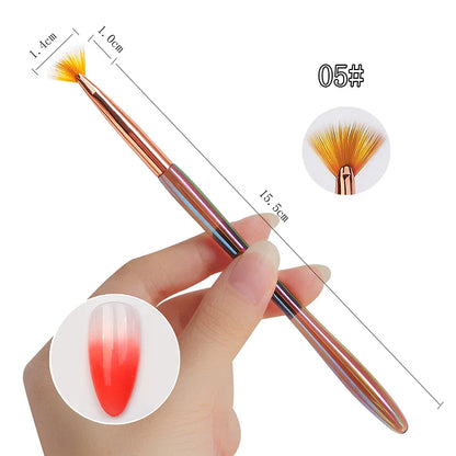 Colorful Nails Brush Nails For DIY Design Hulu Handle Pull Wire Pen Phototherapy Color Drawing Pen Nail Supplies Professionals