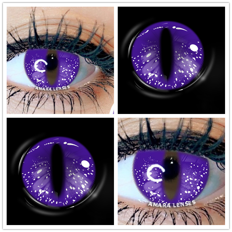 Color Contact Lenses For Eyes Anime Cosplay Colored Lenses Blue Purple Multicolored Lenses Contact Lens Beauty Makeup