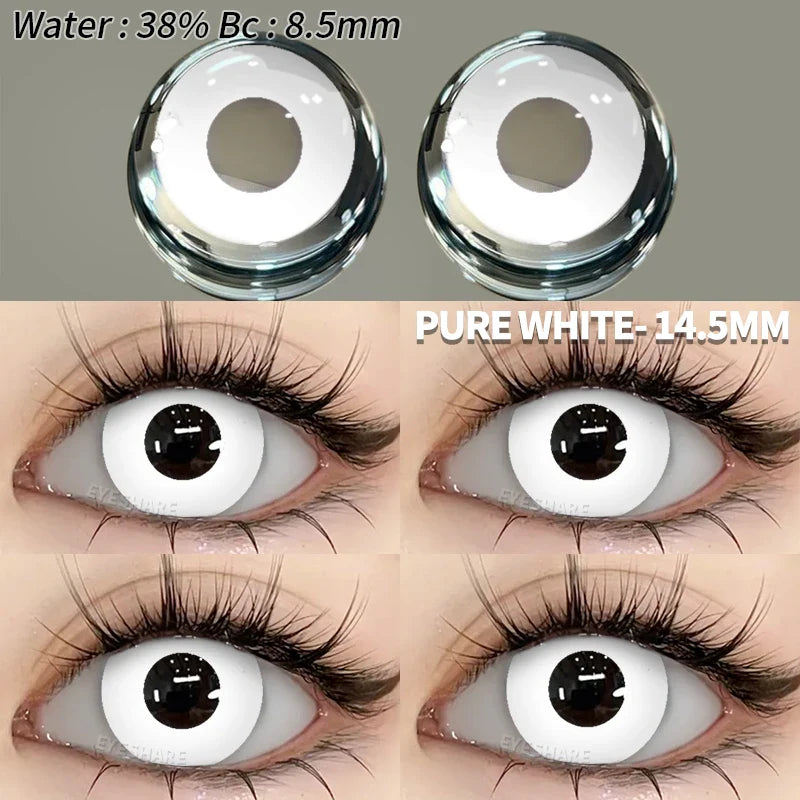 Aichashi Halloween Color Contact Lenses 1pair Cute Anime Cosplay Contact Lenses Blue Eyes Contact Lenses Yellow Colored Contacts