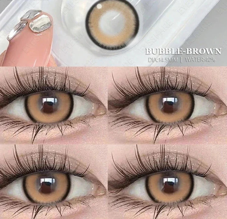 Aichashi NEW Style Eyes Contacts Lenses Colored Contact Lens for Eye 1pair Blue Contact Lens Yearly Beauty Makeup Red Eye Lenses