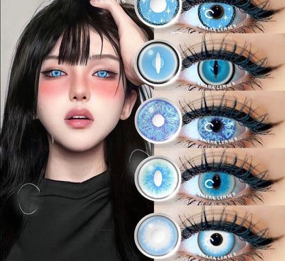 Blue Color Contact Lenses for Eyes Cosplay Yearly Makeup Halloween Beauty Color Contact Lenses Free Shipping