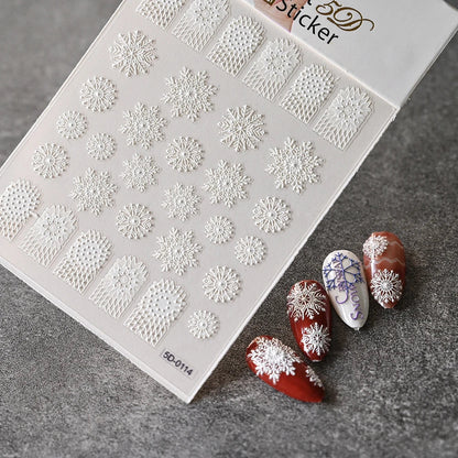 1PC 5D Macaron Flower/Fruit Nail Charms Sticker Embossed Bear/Rabbit/Letter Nails Slider Decals Summer Adhesive Manicure Decor&Y