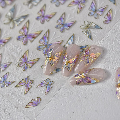 1pcs 5D Diamond White Flower Nail Art Stickers Japanese Exquisite Kawaii Acrylic Nail Decoration Decals DIY Adhesive Accessories