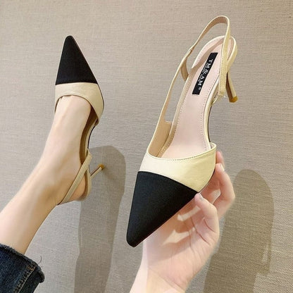 Aichashi High Heel Sandals Women New Women's Shoes Pointed Toe Sandals Women's Stiletto Fashion Shoes Sandals