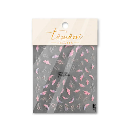 Aichashi 1 Sheet 5D Realistic White Black Pink Blue Vivid Feather Adhesive Nail Art Stickers Decals Manicure Charms Accessories