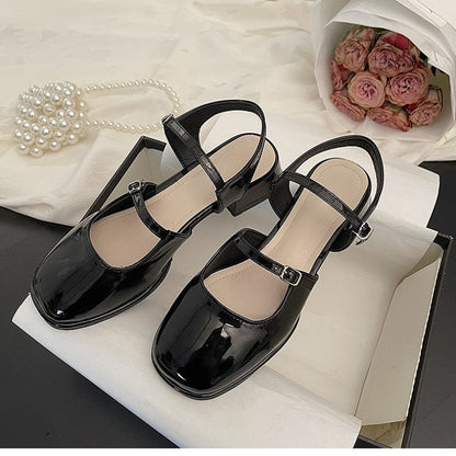 Aichashi Casual Elegant Sandals Woman Summer Office Lady Fashion Solid Shoes Non-slip Korean Style Heels Vintage Female Shoes Design