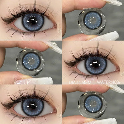 Aichashi 1 Pair Fashion Colored Contact Lenses for Eyes Natural Brown Lenses Yearly Blue Lenses Green Eye Contacts Colorful Lens