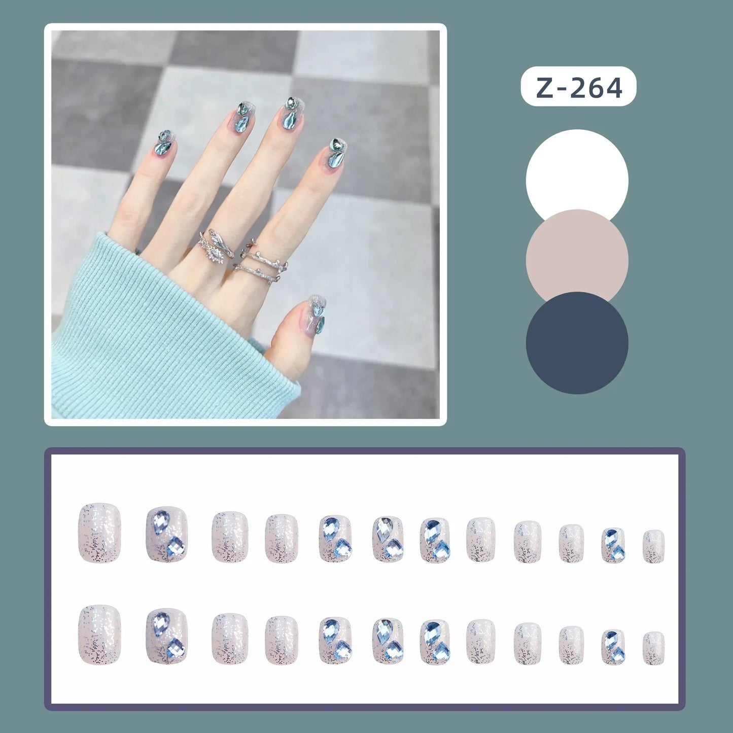 Aichashi Nail Art Fake Nails Long Island Iced Tea Wearing Jiashan Camellia Flower 3D Light Change Love Girl Blush Wearing Press on Nails