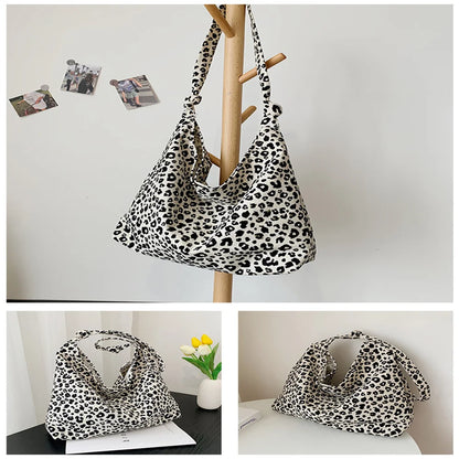 Aichashi Female Bags Totes Luxury Designer Handbags For Women Shopping Canvas Ladies Fashion Casual Leopard Shoulder Shopper Women'S Bag