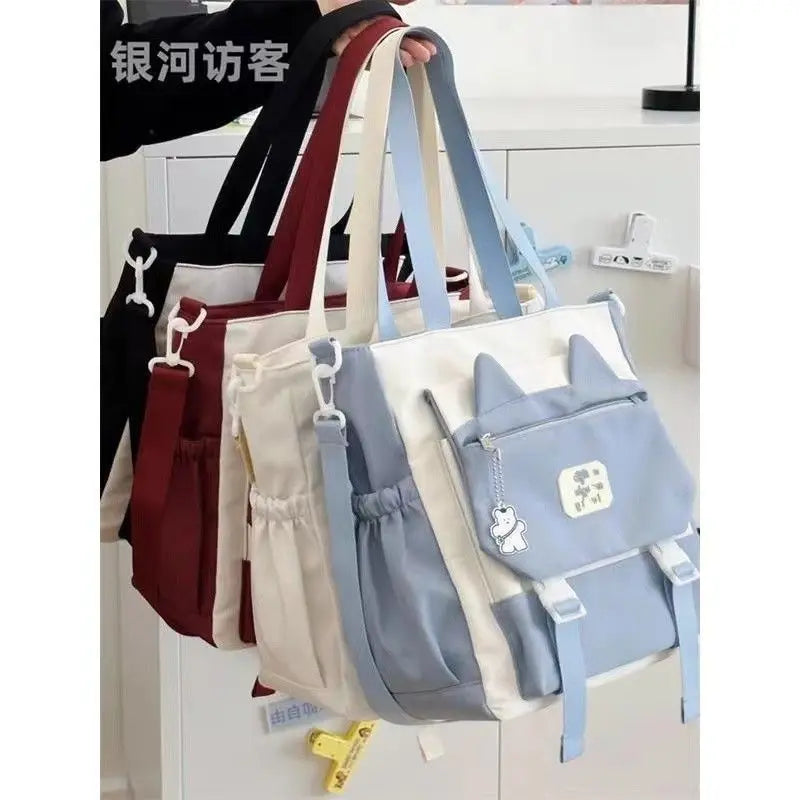 Aichashi BACK TO SCHOOL Japanese Girls' College Cute Shoulder Bag Student Classroom Bag Large Capacity Versatile Crossbody Bag