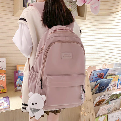 Aichashi BACK TO SCHOOL New Female Fashion Lady High Capacity Waterproof College Backpack Trendy Women Laptop School Bags Cute Girl Travel Book Bag Cool