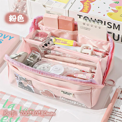 Aichashi BACK TO SCHOOL Pencil Case Large Capacity Pen Case Estuches Escolares Kalemlik Astuccio Kawaii Productos Japanese Stationery Trousse Cute Bags