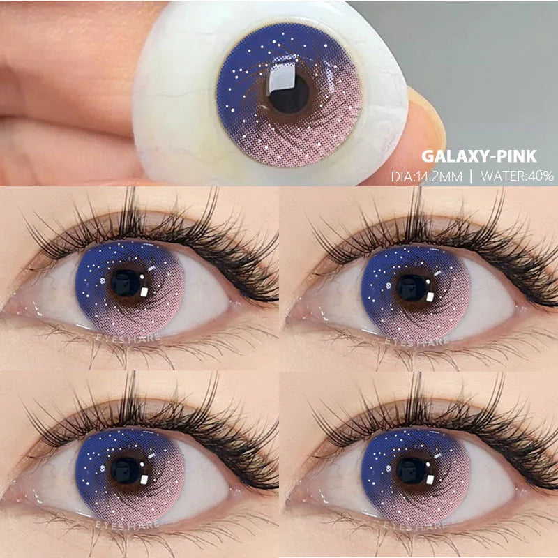 Aichashi 1 Pair Colorcon Korean Lenses Color Contact Lenses for Eyes Purple Lenses Blue Eye Lenses Brown Lenses Yearly Contacts