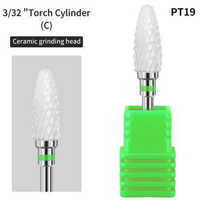 Aichashi 25 Type Ceramic Milling Cutter Nail Drill Bit Electric Manicure Drills Pedicure Mill Bits Machine Files Nail Art Tools Equipment