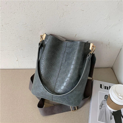 Aichashi Classical Style Stone Pattern Leather Small Crossbody Bags for Women Winter Korean Fashion Shoulder Bag Handbags