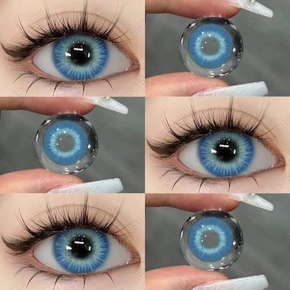 1Pair Colored Contact Lenses for Eyes Fast Delivery Brown Lenses Gray Pupils Lens Green Eye Lenses Blue Eye Lens Yearly