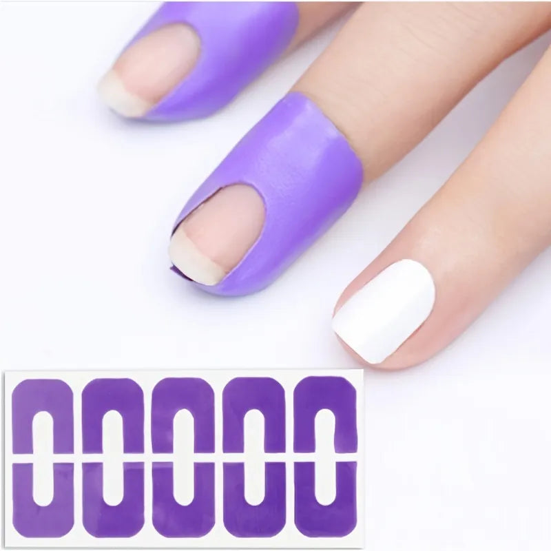 Aichashi Nail Polish Protector Disposable Peel Off Tapes Skin Nails Glue Stickers Forms Varnish Protector, Manicure Finger Tools