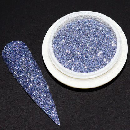 1Box Unicorn Holographic Nail Powder Silver Glitter Metallic Rub Dust Mirror Pigment Extra Fine Shiny Chrome For DIY Manicure*Y*