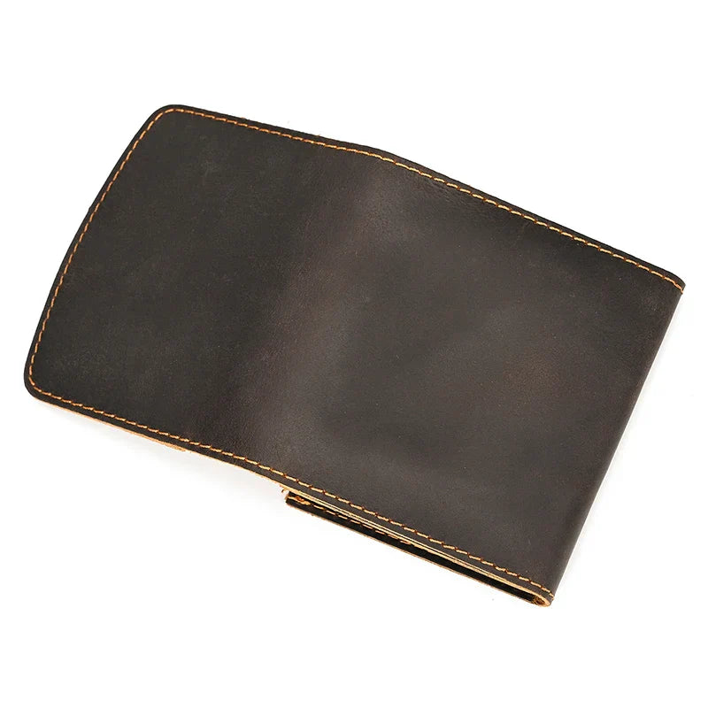 aichashi Vintage Small Men Coin Purse Genuine Leather Clutch Coin Wallet Women Card Holder Cowhide Male Money Cash Short Purse